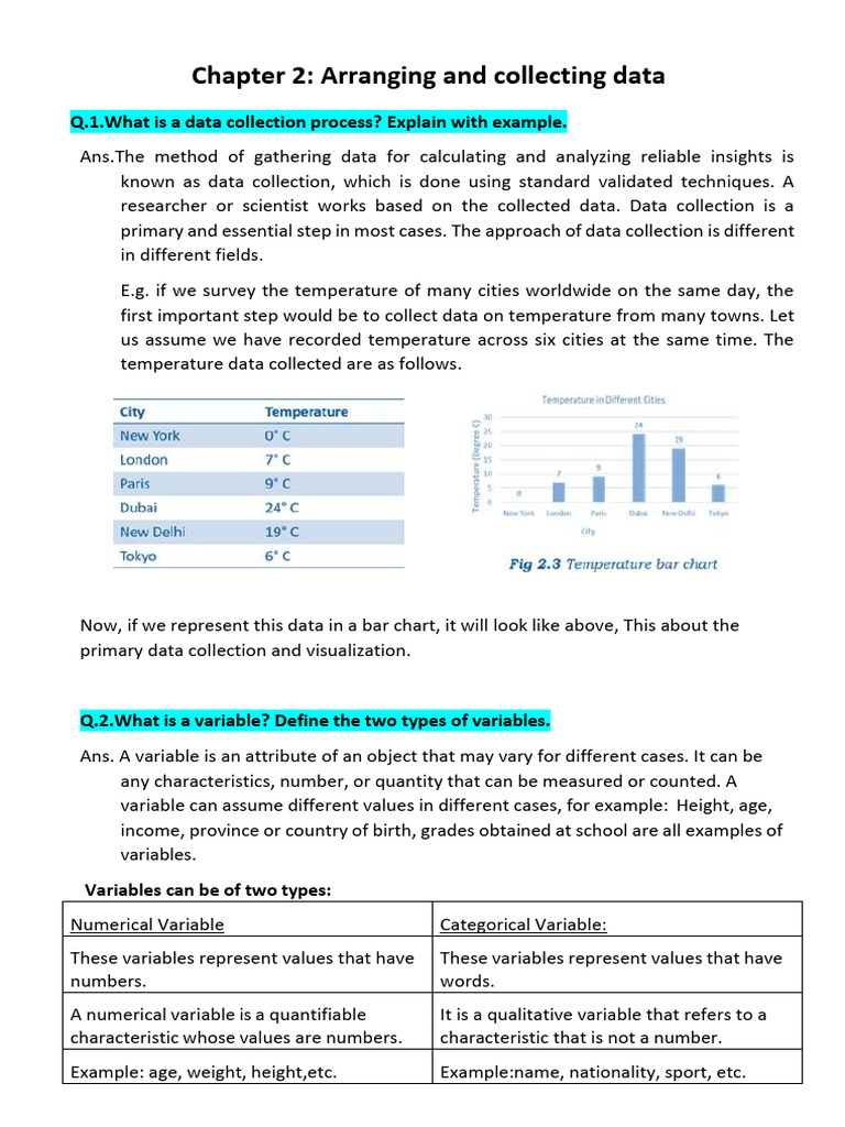 Chapter 2 - Arranging and Collecting Data | PDF | Data | Big Data