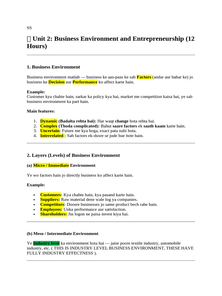 ? Unit 2 Business Organisation and Management | PDF | Entrepreneurship ...
