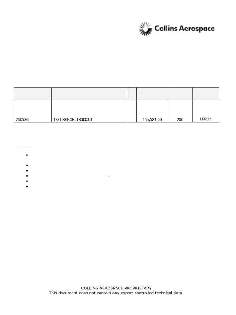 Bench Test Quotation | PDF