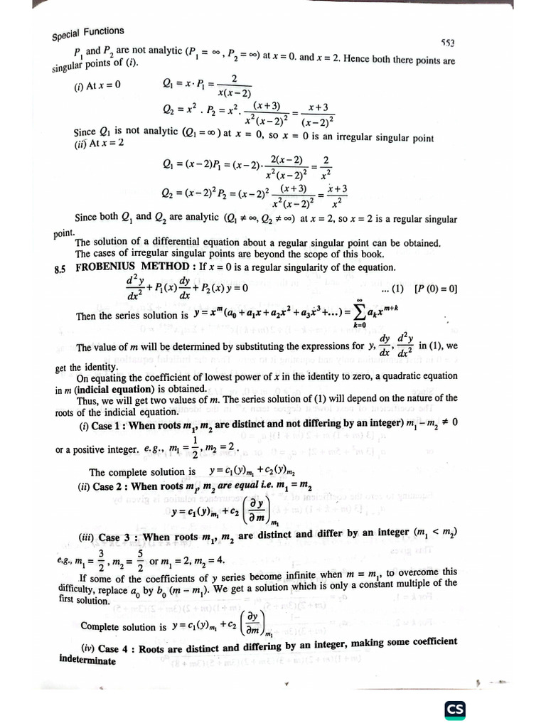 Frobenius Method | PDF