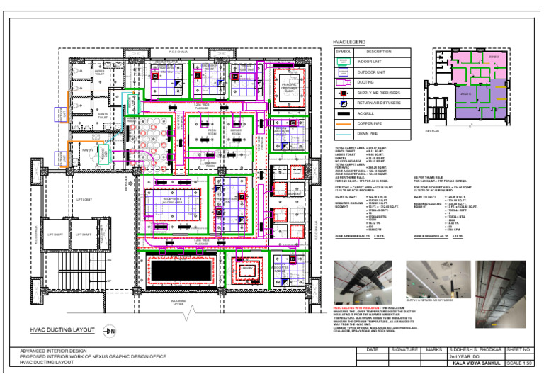 Hvac Ducting Layout-1 | PDF | Duct (Flow) | Thermal Insulation