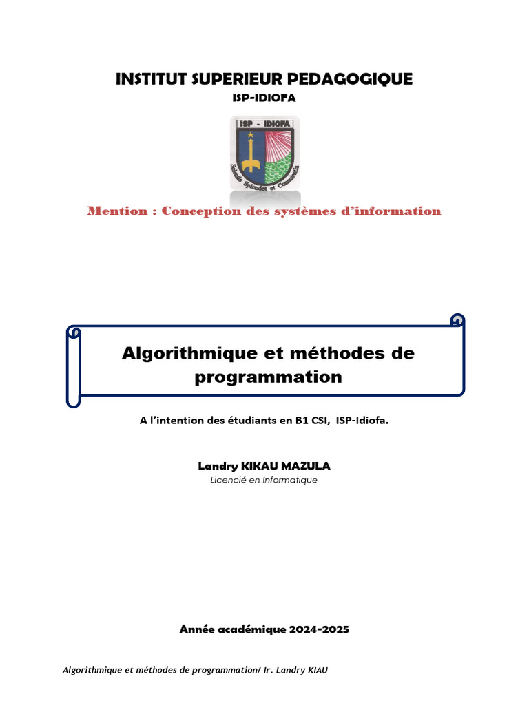 AlgoMethodePro 100440 | PDF | Programmation informatique | ASCII