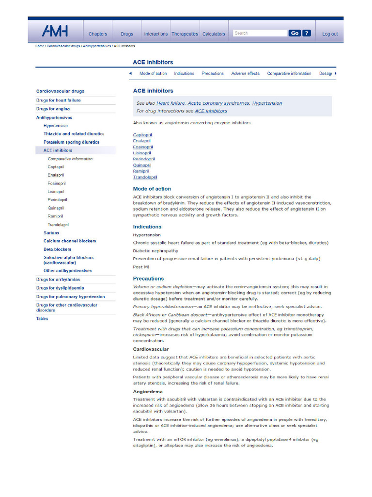 ACE Inhibitors Online | PDF