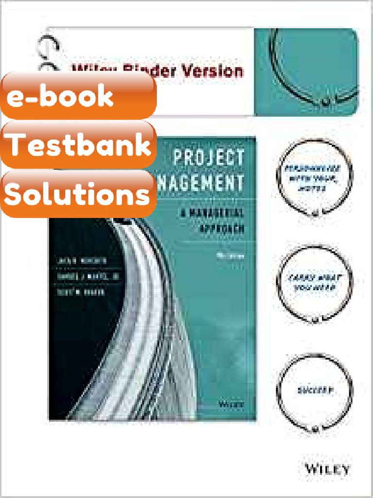 eBook & Testbank Project Management a Managerial Approach 9th Edition ...