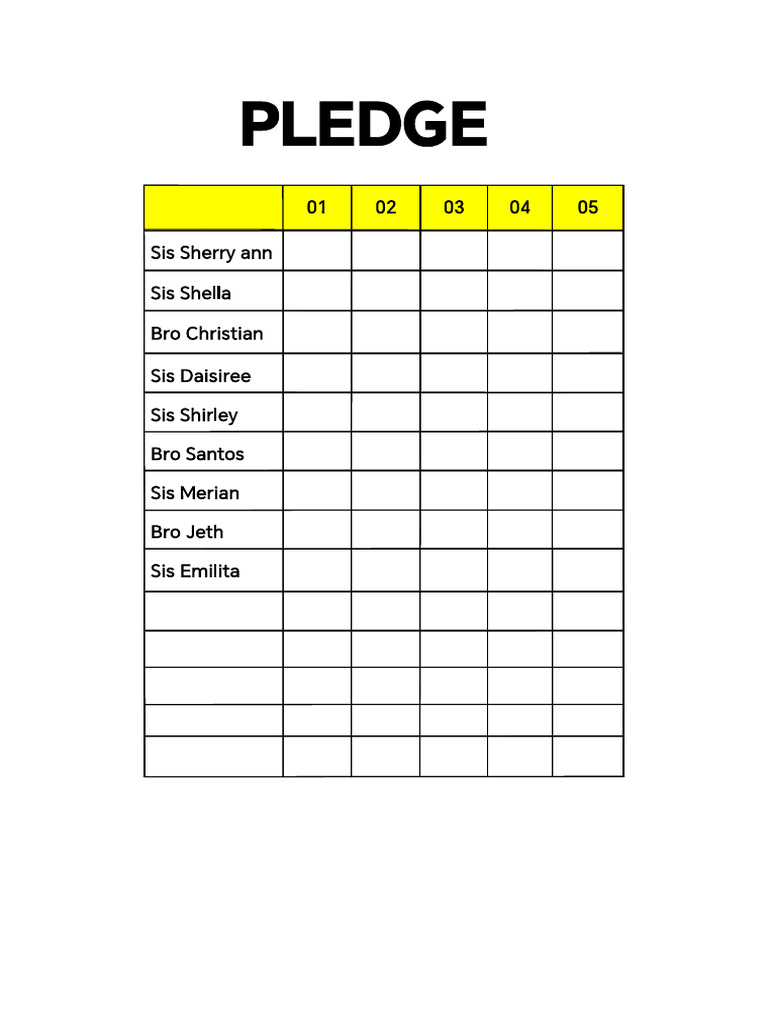 Pledge | PDF