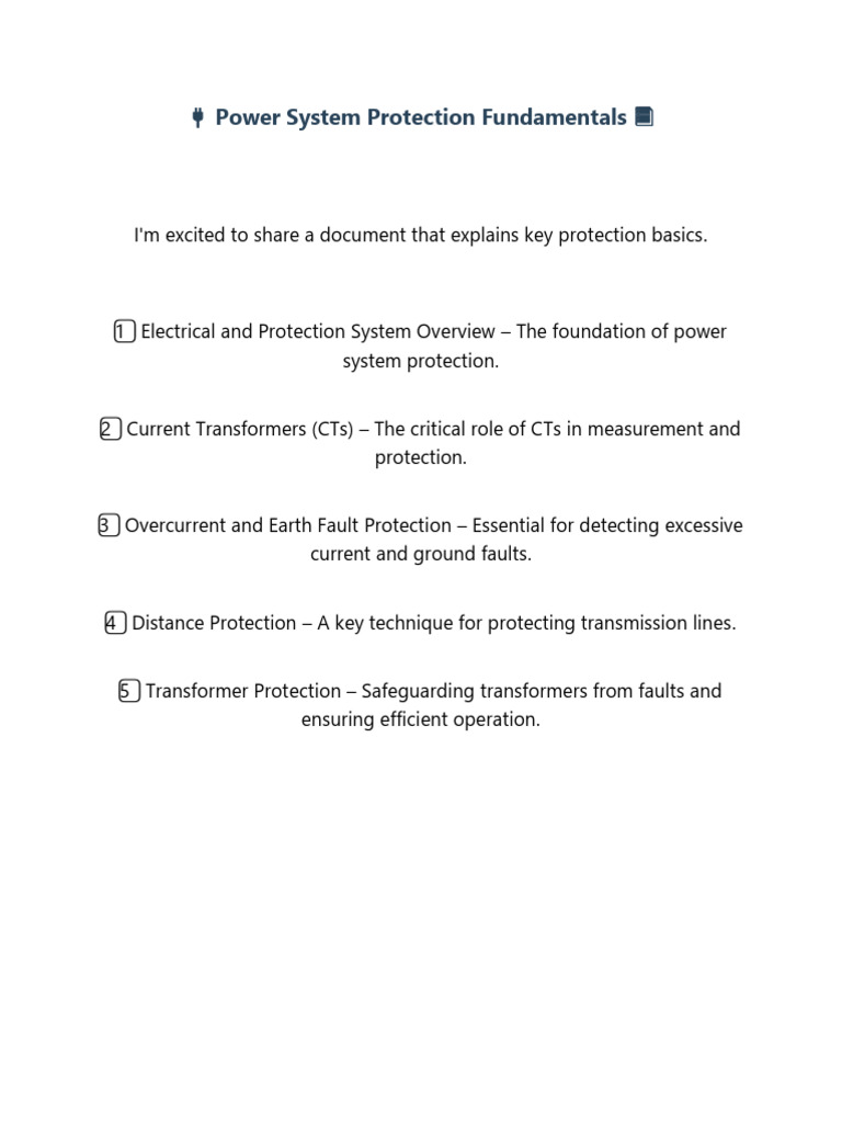 02.power System Protection | PDF | Transformer | Electricity