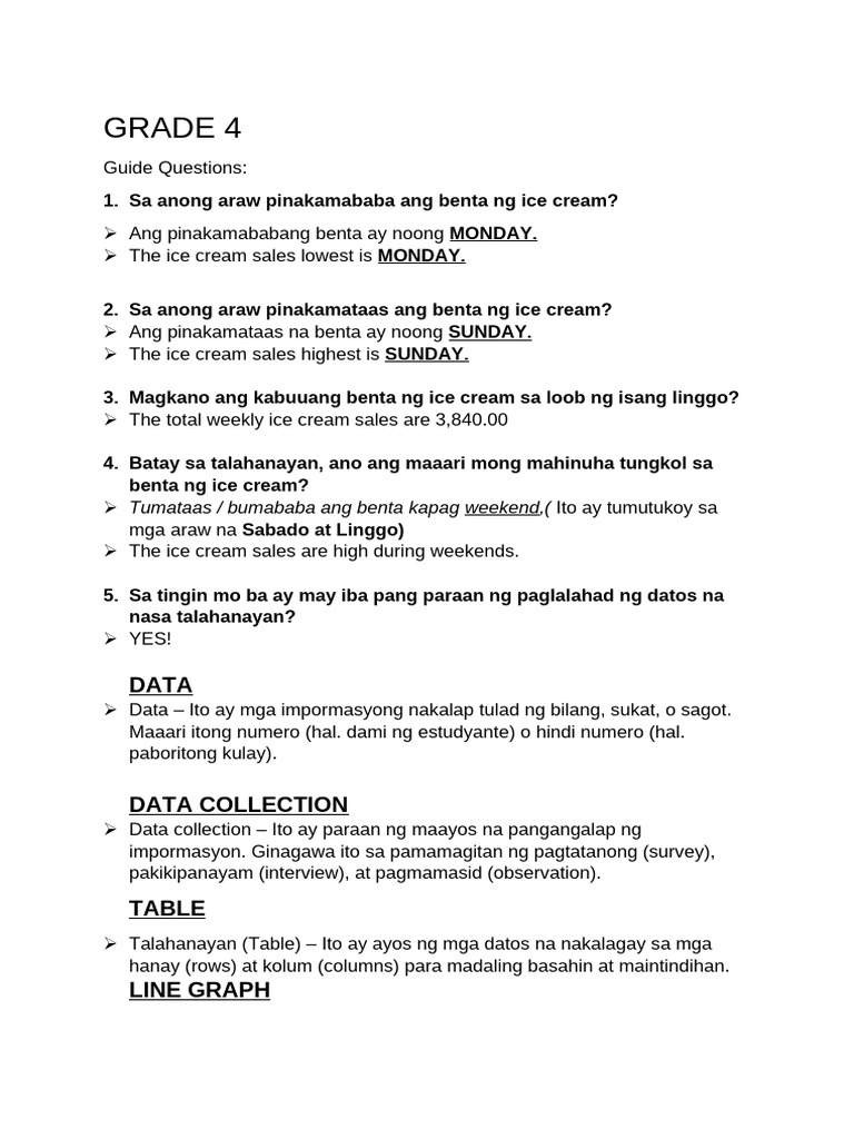 GRADE 4 Week | PDF