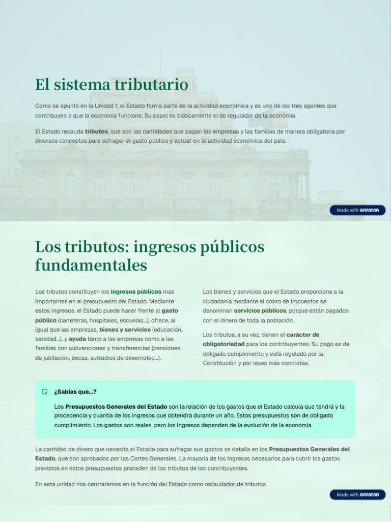 El Sistema Tributario | PDF | Impuestos | Finanzas del gobierno