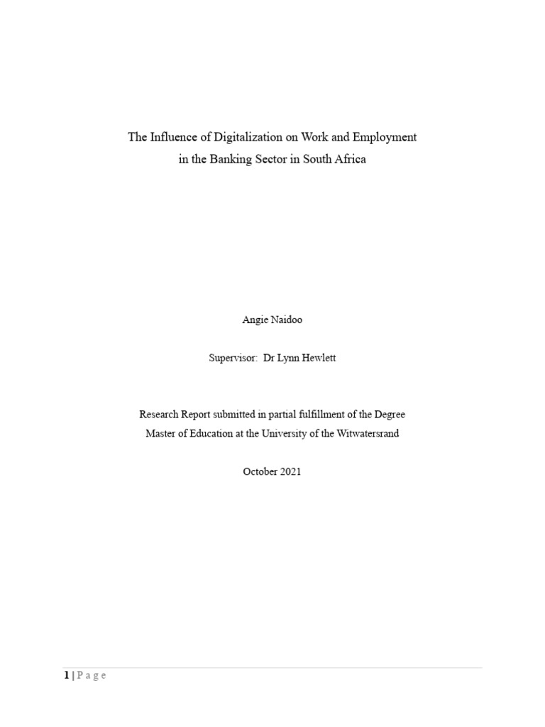 The Influence of Digitalization on Work and Employment | PDF ...