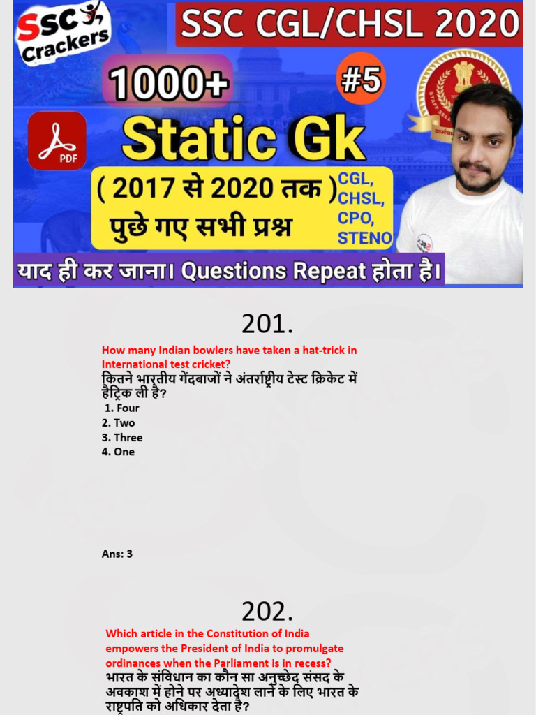 1000+ Static g.k Part -5 | PDF