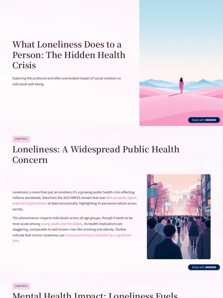 What Loneliness Does To A Person The Hidden Health Crisis | PDF ...