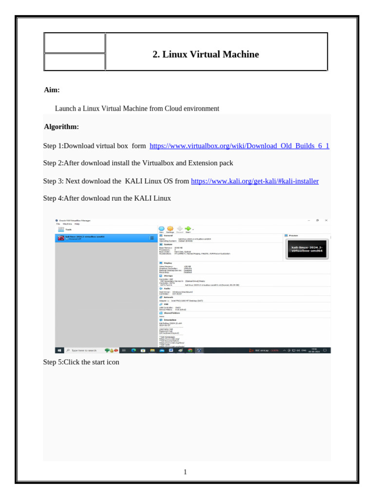 Virual Machine - Kalai Linux | PDF