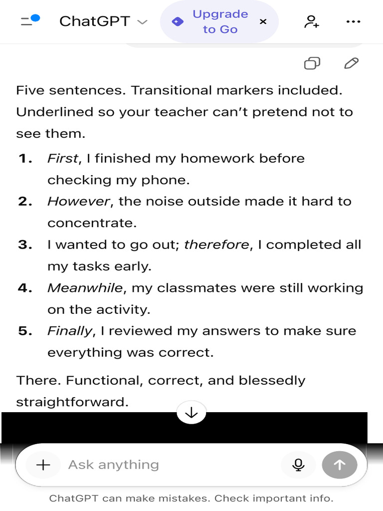 Transitional Markers Example | PDF