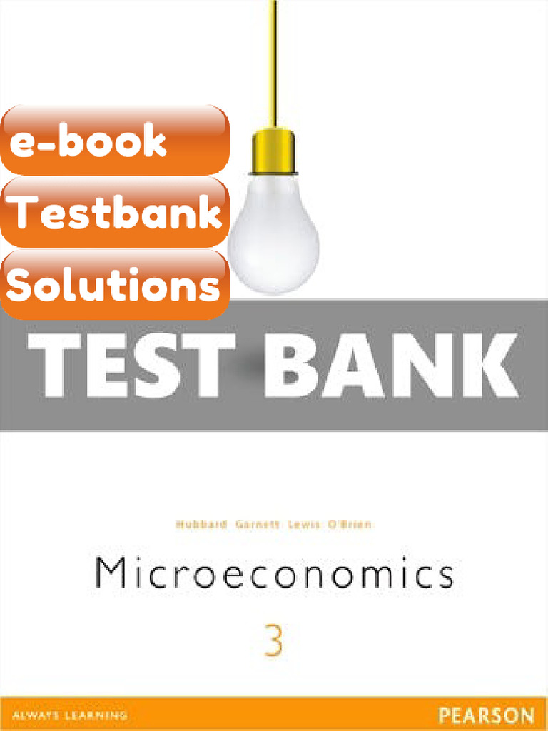 eBook & Testbank Microeconomics 3 Ed Hubbard | PDF | Computing ...