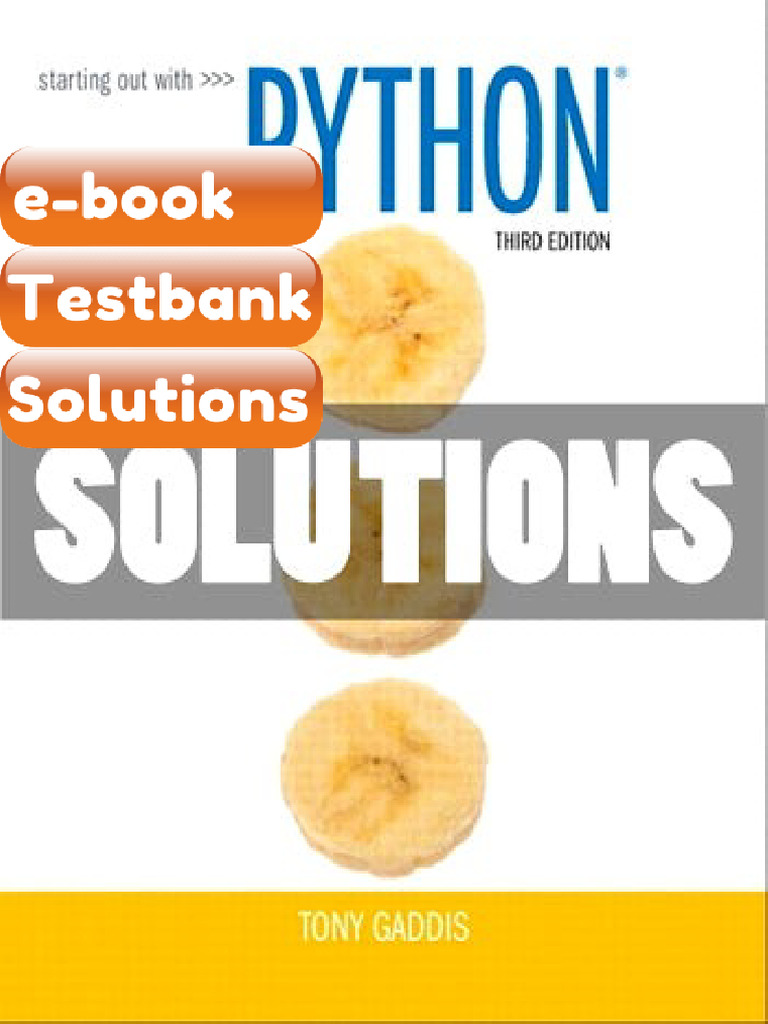 Starting Out With Python 3 Ed Gaddis eBook & Testbank | PDF ...