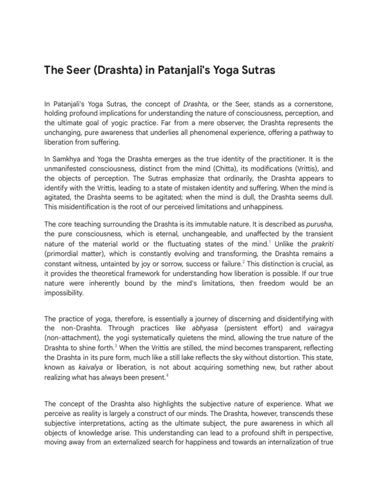 Yoga Notes | PDF | Religious Philosophical Concepts | Eastern Philosophy