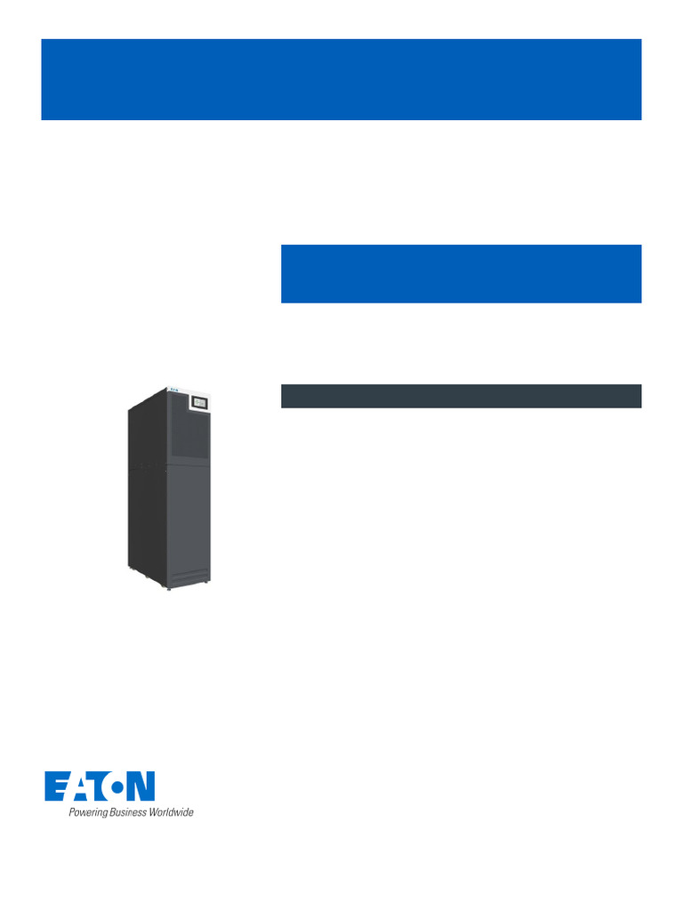 Onduleur Triphasé EATON 93T 30KVA 93T30KMBSBI Casablanca Maroc | PDF ...