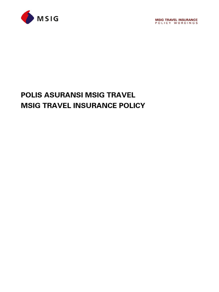 MSIG Wording | PDF