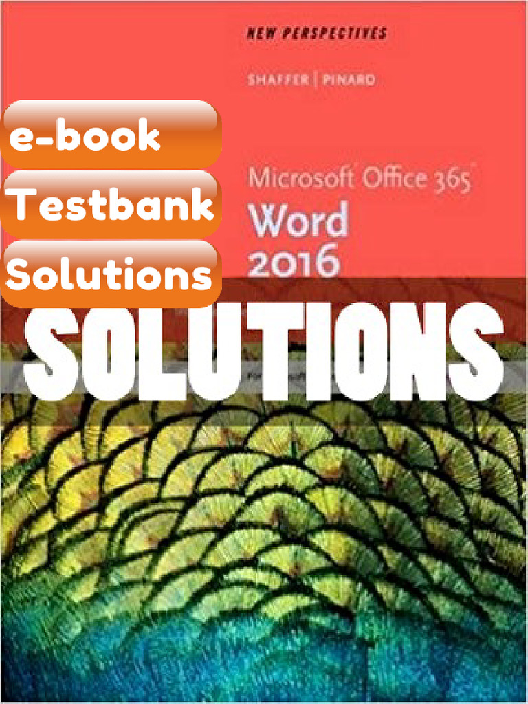 eBook & Testbank New Perspectives Microsoft Office 365 and Word 2016 ...