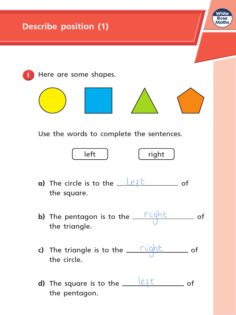 Y2 Summer Block 2 ANS Position and Direction | PDF | Geometric Shapes ...
