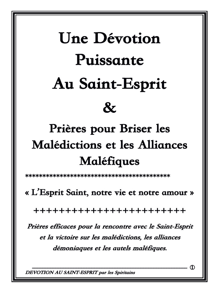 Devotion Au Saint Esprit CSSP | PDF | Saint-Esprit | Dieu