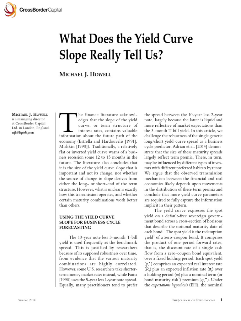 Article What Does The Yield Curve Slope Really Tell Us | PDF | Yield ...