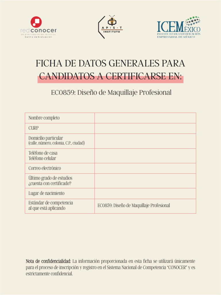 Ficha Datos Generales | PDF