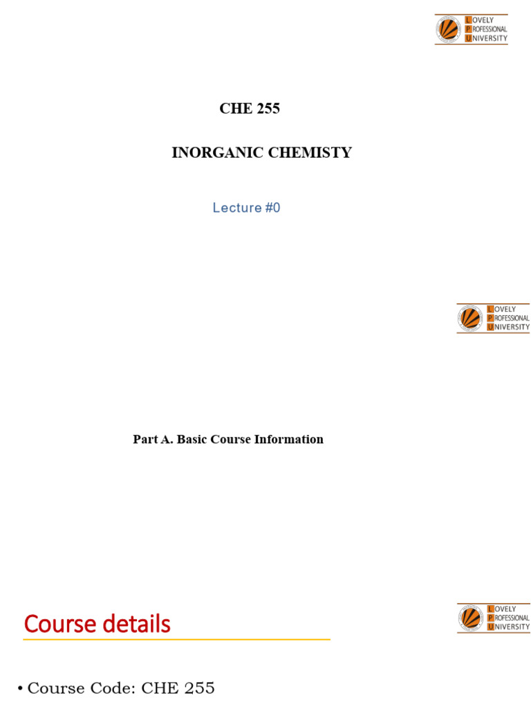 Zero Lecture CHE 255 25262 | PDF | Redox | Knowledge