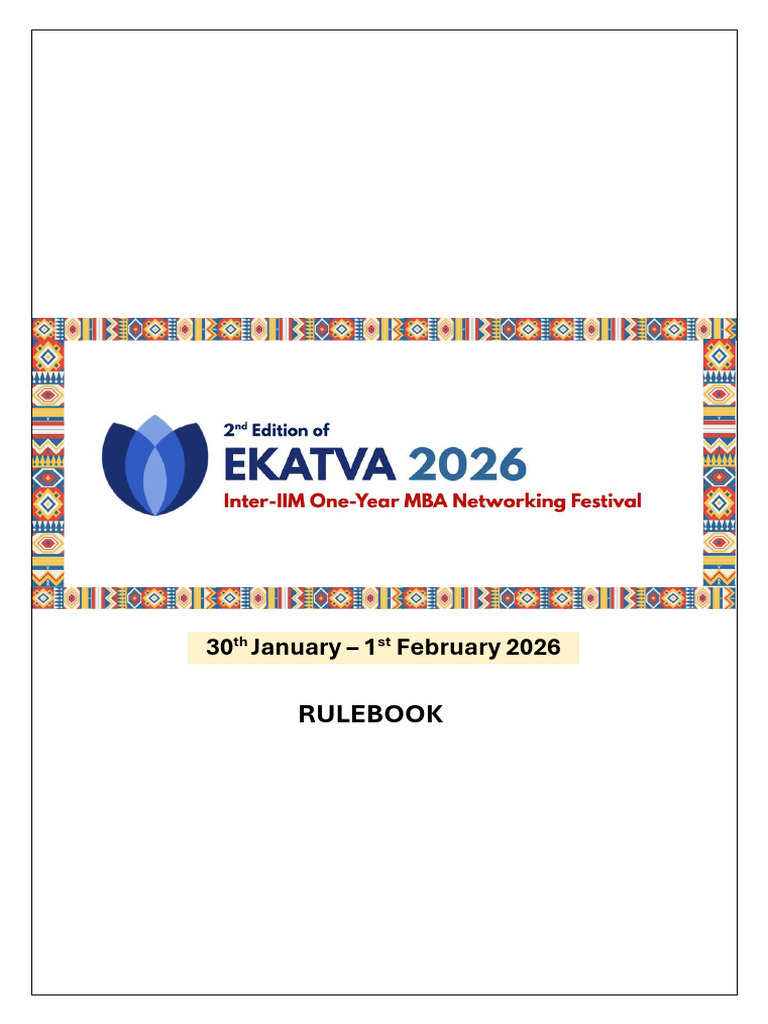 Ekatva Rulebook 2026 - Final | PDF | Bowling (Cricket) | Cricket