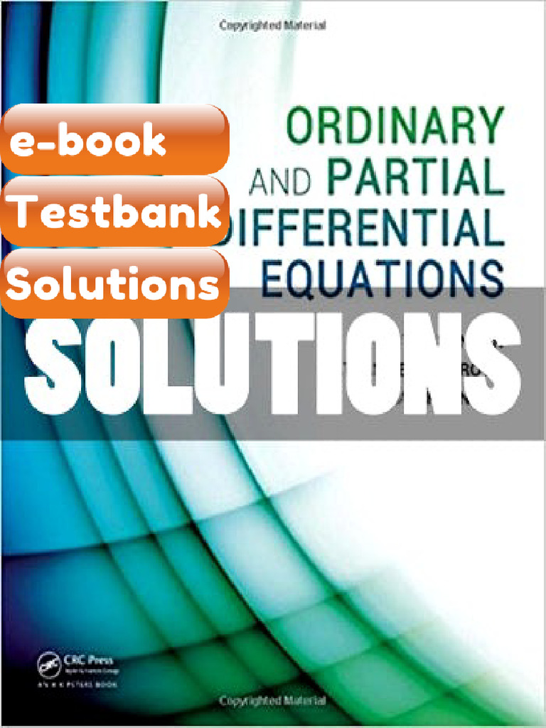 eBook & Testbank Ordinary and Partial Differential Equations 1 Ed ...
