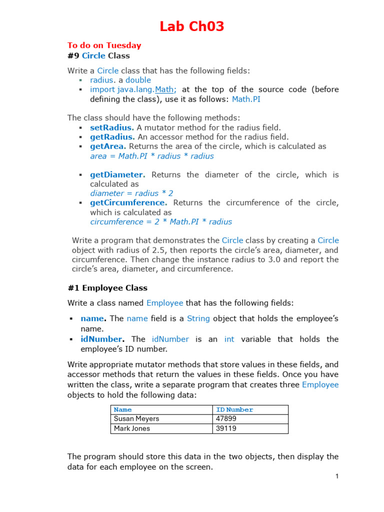 Lab Ch03 1 5 8 (2) | PDF | Circle | Software Development