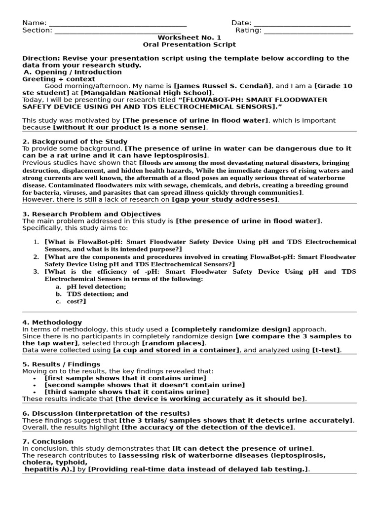 worksheet-no.-1 (1) | PDF | Flood