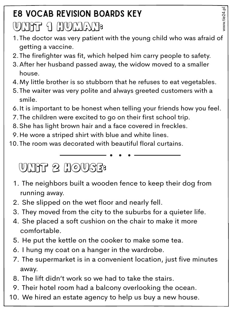 E8 Plansze Key Vocab 3 OK b99kcz | PDF