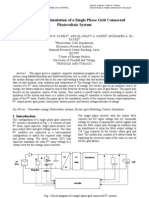 Modeling and Simulation of a Single Phase Grid Connected Photovoltaic System