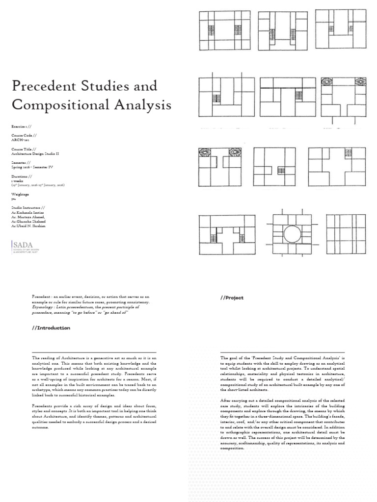 Project I - Precedent Studies and Compositional Analysis | PDF