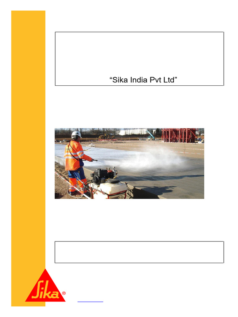 Method Statement Application of Curing Compound Sika Antisol A4 White ...