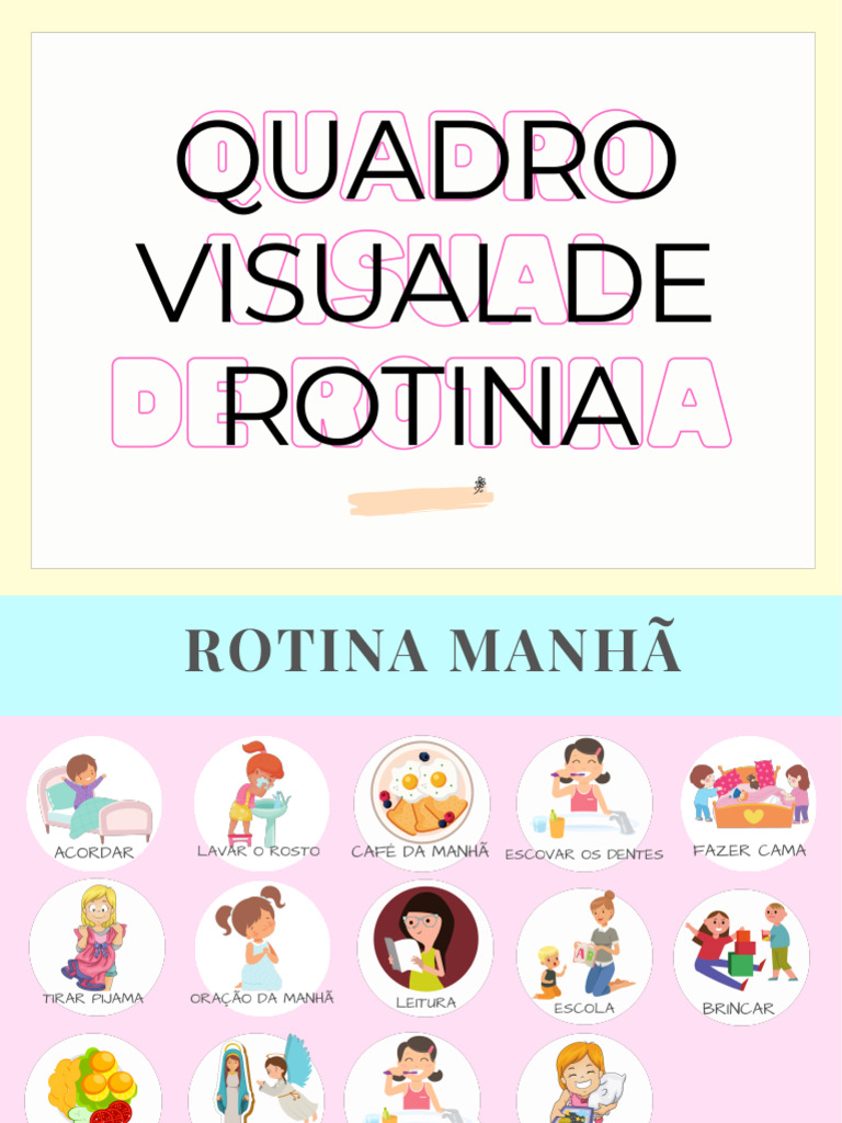 Quadro Visual de Rotina | PDF | Rosário | Refeição