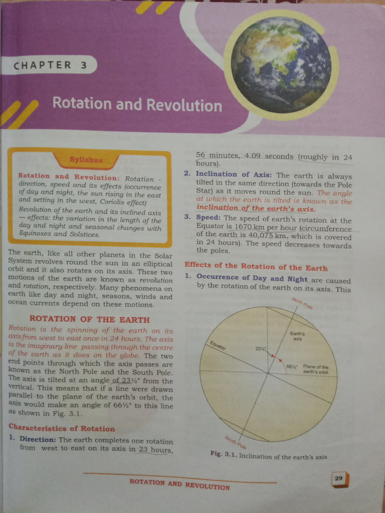 CH 3-Rotation and Revolution | PDF