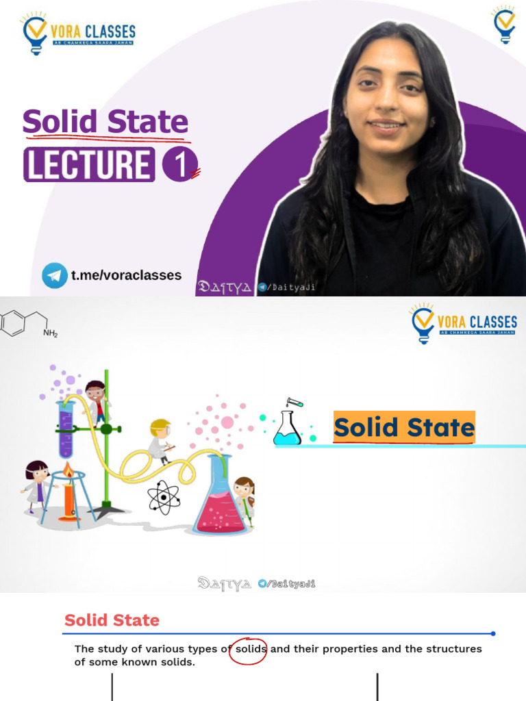 Solid State Lecture 1 | PDF | Solid | Crystal Structure