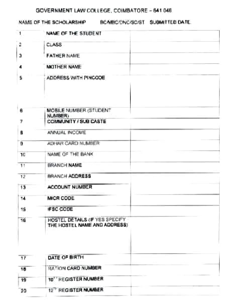 BC, MBC Freshh Form | PDF