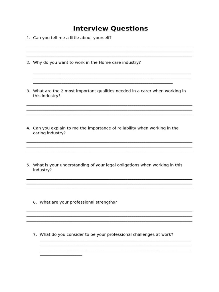 Interview Questions For HCA | PDF | Chess Theory | Chess