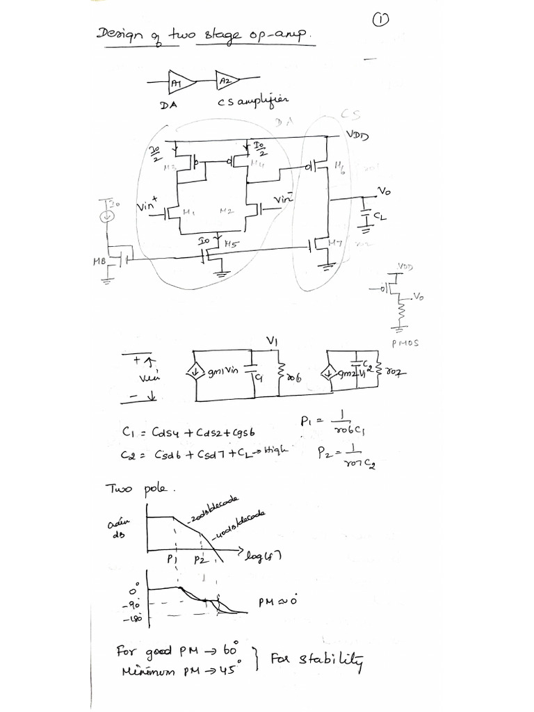 Unit - 1 - Design of Two Stage Opamp | PDF
