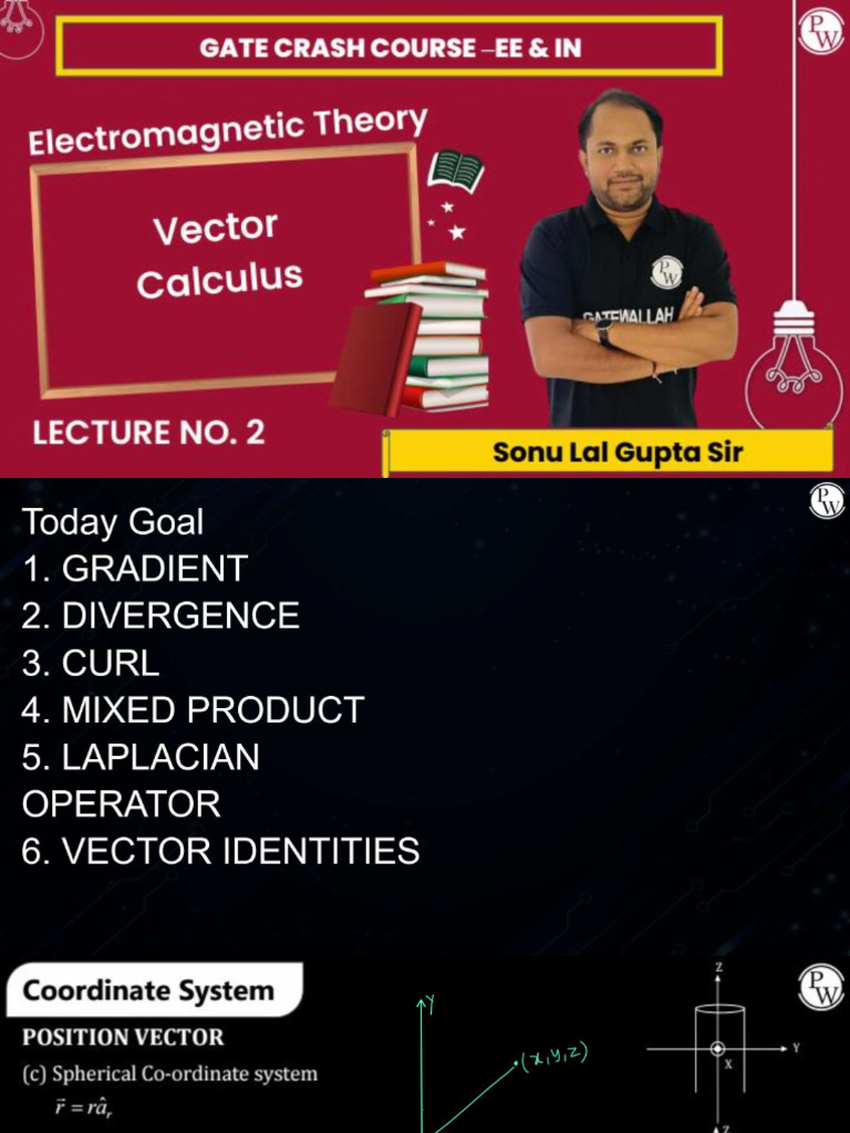 Vector Calculus (Lec 02) - Class Notes - GATE Crash Course 2023 ...
