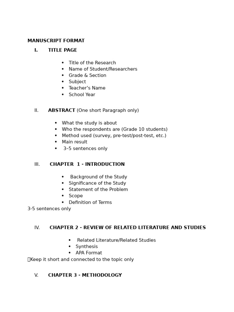 Manuscript Format | PDF