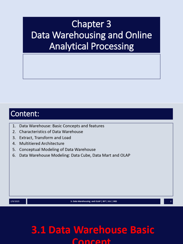Data Warehousing and Online Analytical Processing | PDF | Data ...