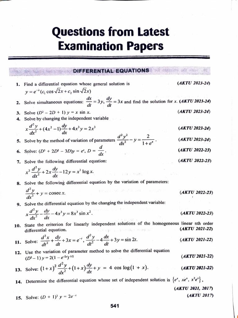 Question Bank BAS 203 Unit 1 To Unit 5 | PDF