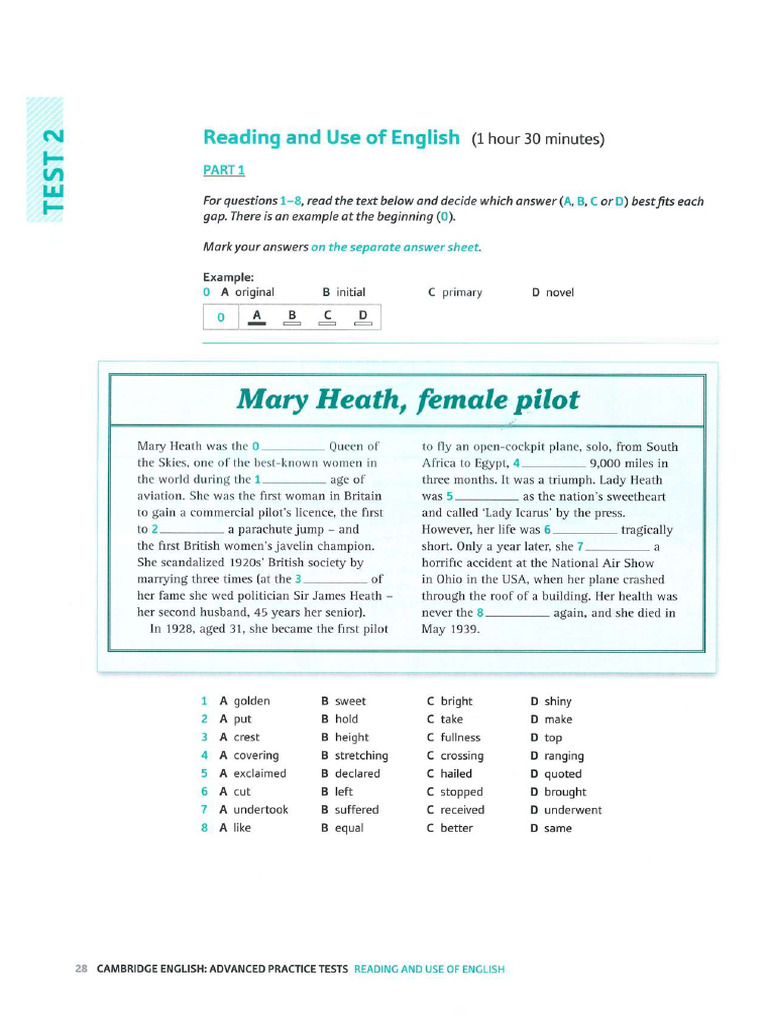 CAE - Harrison - Test 2 With Speaking | PDF