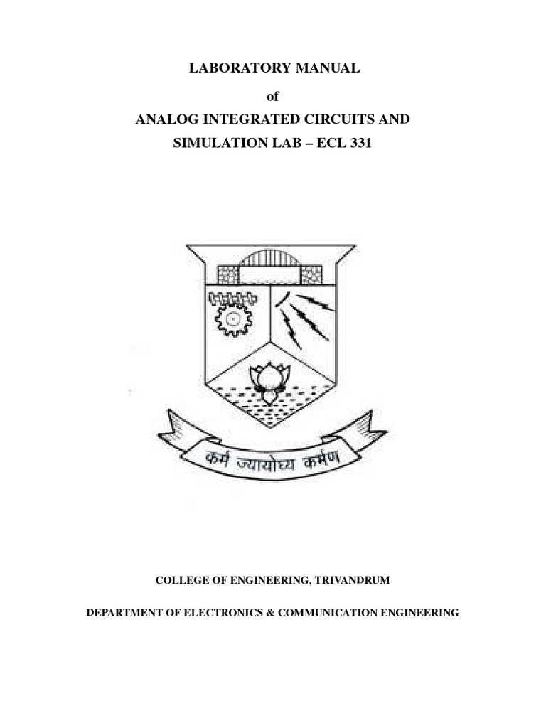 Ecl331 Analog Integrated Circuits and Simulation Lab 1 Compressed | PDF ...