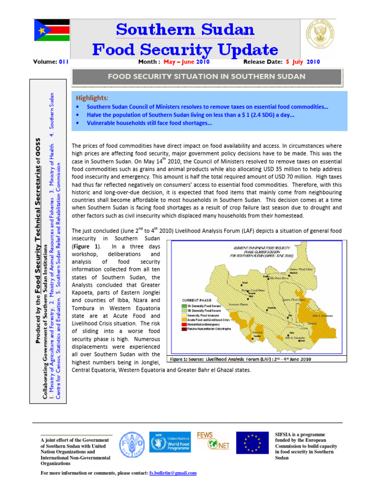Food Security Update May June | PDF | Food Security | Malnutrition