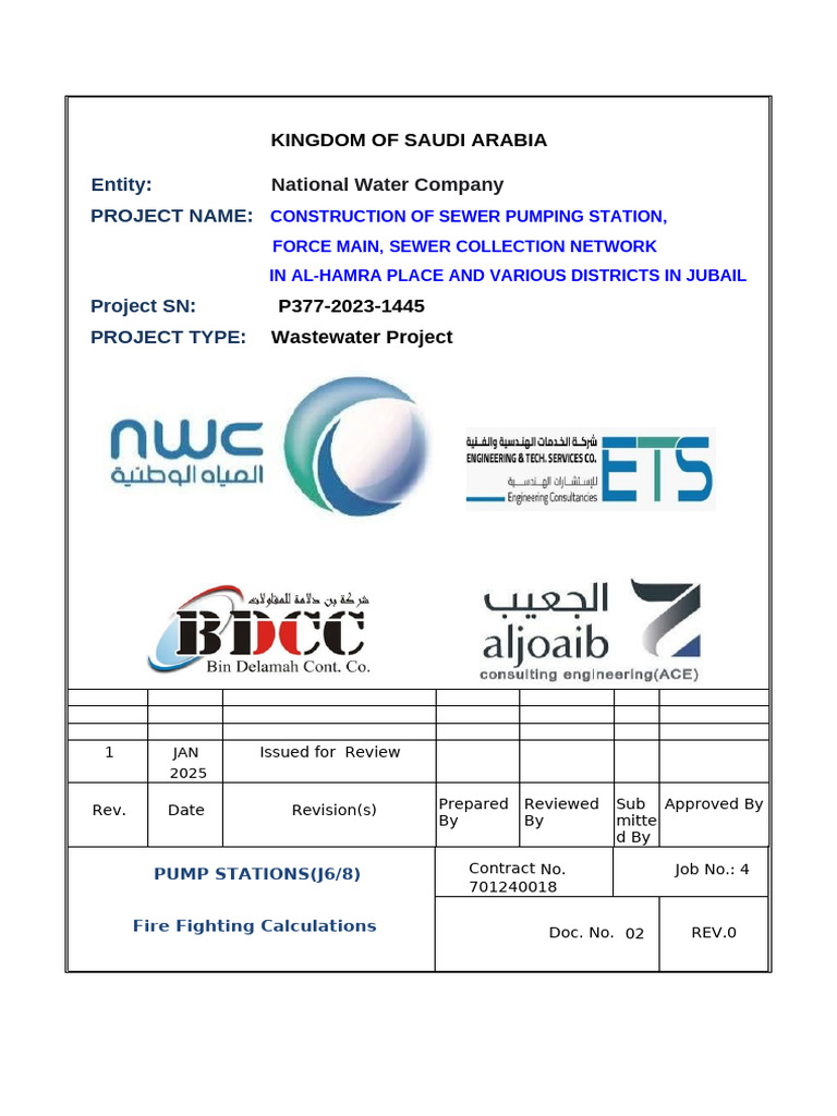 Report 04 Firefighting Calculations Report | PDF | Firefighting | Safety